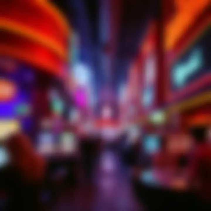 A dynamic nightlife scene blending gaming and entertainment