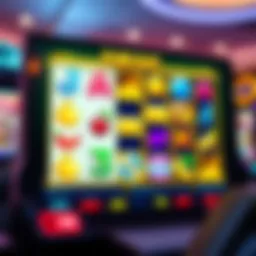 An engaging online slot interface showcasing vibrant symbols and themes