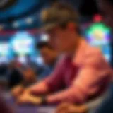 An engaged player focused on their gaming strategy