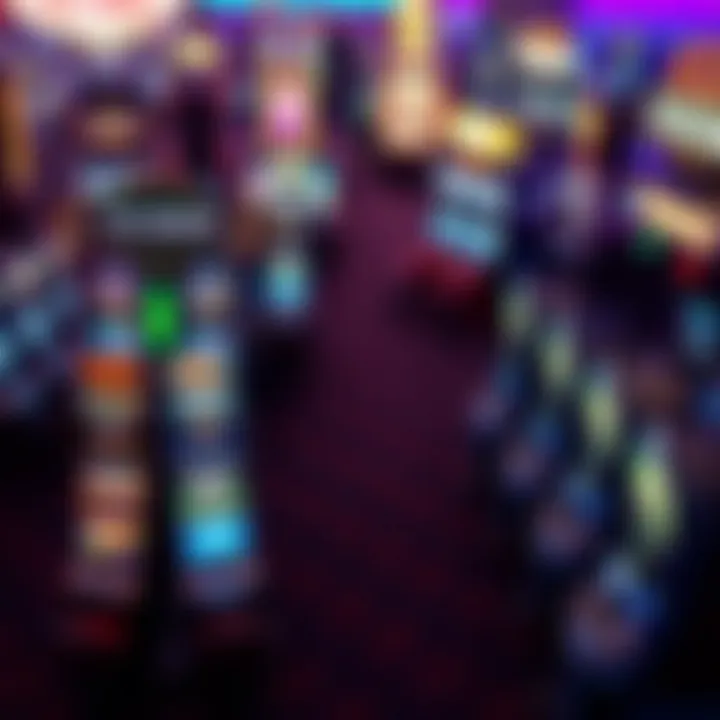 Aerial view of various gaming options available in Las Vegas