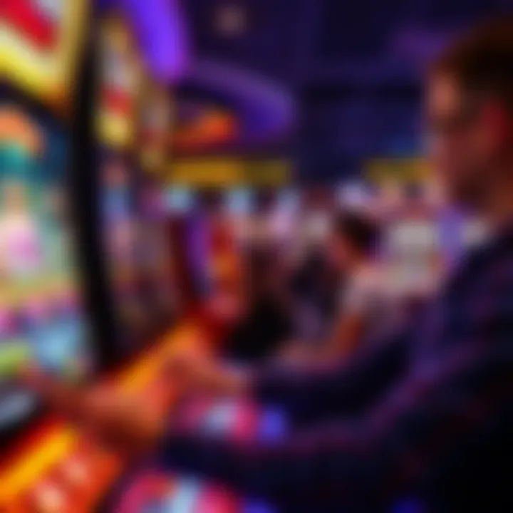 A visualization of an immersive gaming experience, illustrating users engaging with various gaming options.