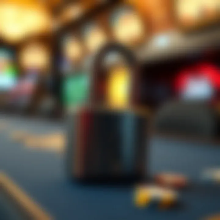 Security Measures for Cashing Out A secure lock symbolizing security measures in gaming transactions