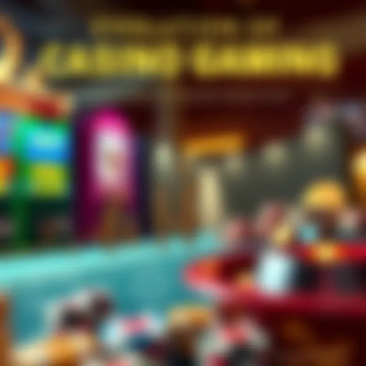 Evolution of Casino Gaming An infographic illustrating the evolution of casino gaming from traditional to digital platforms