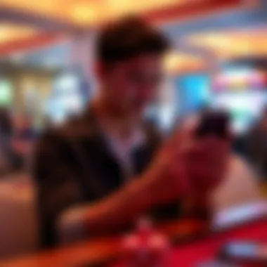 User enjoying gaming on a smartphone with Ignition Casino