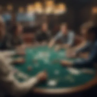 Strategic Poker Session A strategic poker session in progress with focused players