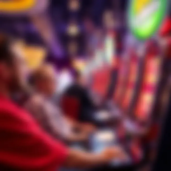 Engaging Double Dollars Strike Gaming Environment An engaging gaming environment with players enjoying the Double Dollars Strike slot experience.