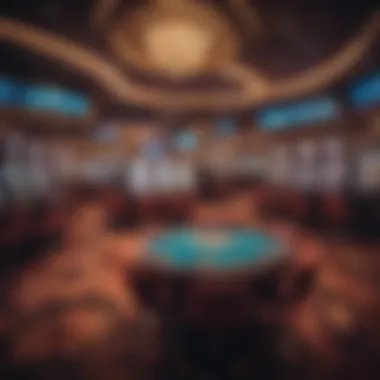 Interior shot highlighting the vibrant gaming floor with various table games and slot machines