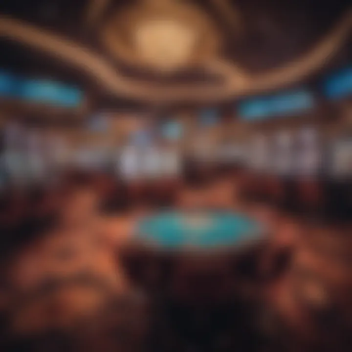 Interior shot highlighting the vibrant gaming floor with various table games and slot machines