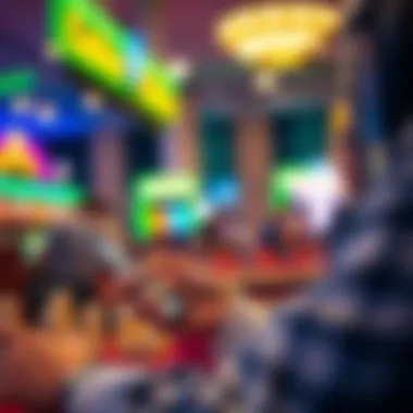 Person engaging with mobile gambling app