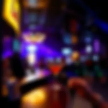 Vibrant nightlife scene within the club