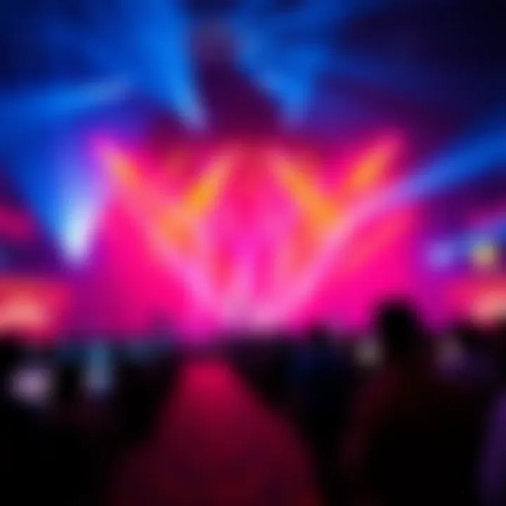 Vibrant Light Display at Wynn A vibrant light display enhancing the energy of a live performance at Wynn