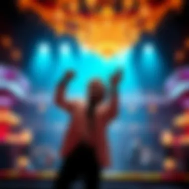 An artist performing passionately on stage at Wynn Las Vegas