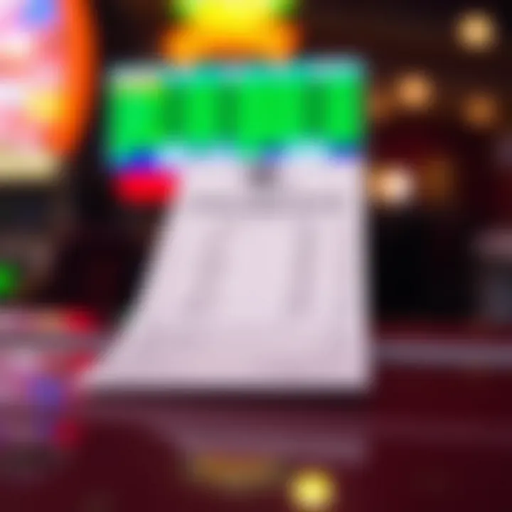 Close-up of a betting slip at the Soaring Eagle Sports Book