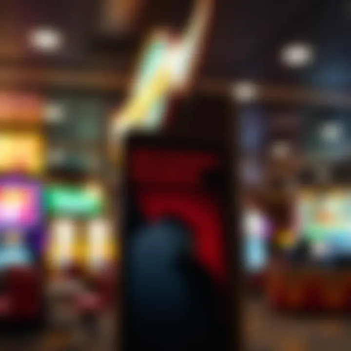 Responsible gaming signage at the Soaring Eagle Sports Book