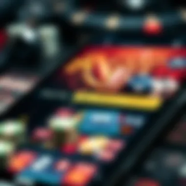 Interactive Features in Casino Apps User interface of a casino app showcasing interactive features