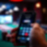 Smartphone Interface of Poker Hand Calculator A sophisticated poker hand calculator interface displayed on a smartphone.