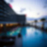 Luxurious pool view at The Water Club Atlantic City