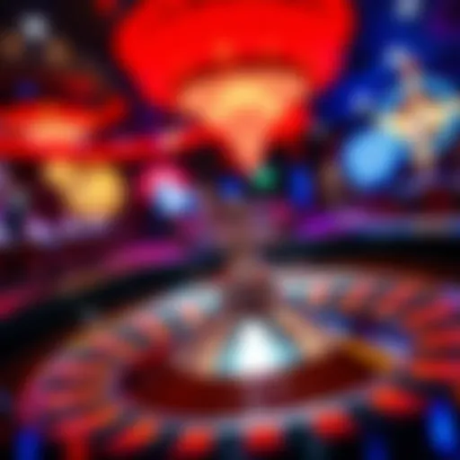 Captivating Casino Roulette Wheel A captivating roulette wheel with vibrant colors in a casino setting