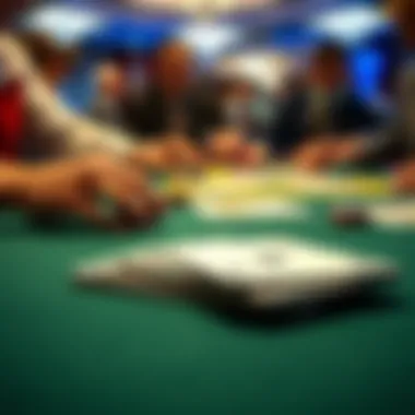 Gameplay Dynamics at Play A close-up of poker cards laid on a table during a high-stakes game