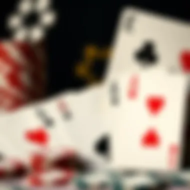 Psychological Strategies in Card Choice A collection of poker cards representing different strategies and psychological aspects