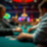 A captivating scene of a poker game between two players