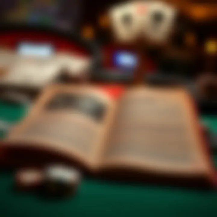 Safe Gambling Strategies A guidebook open to pages with tips for safe online gambling