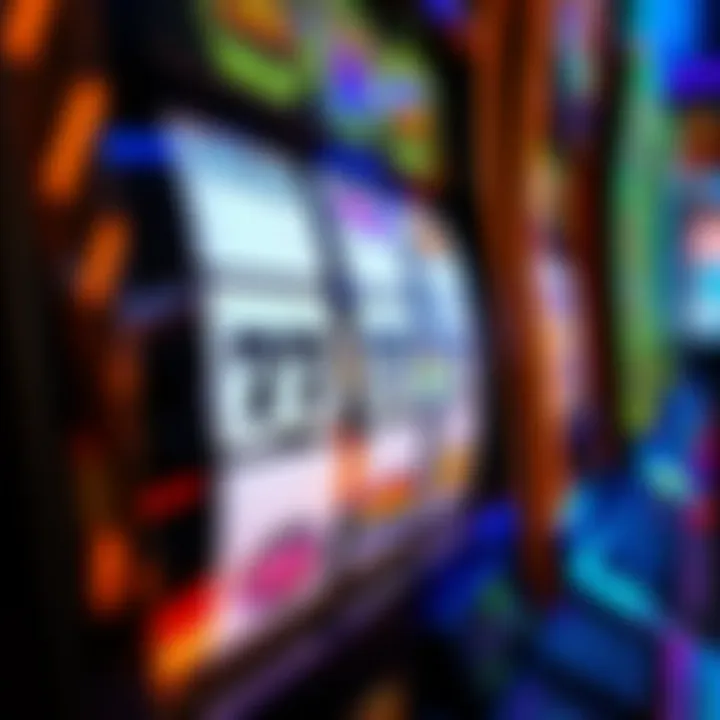 Close-up of slot machine display showcasing winnings