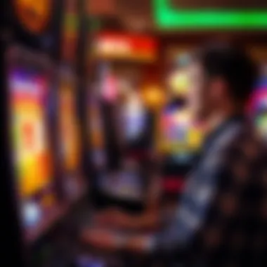 A player engaged with a Wind Creek slot machine, highlighting gameplay mechanics.