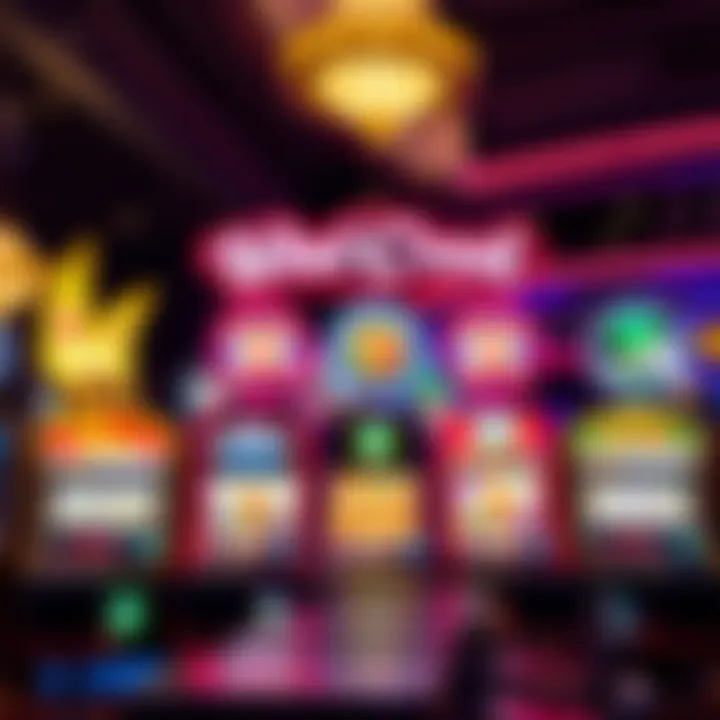 A vibrant Wind Creek slot machine display showcasing unique themes and features.