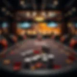 Autumn-themed poker table setup