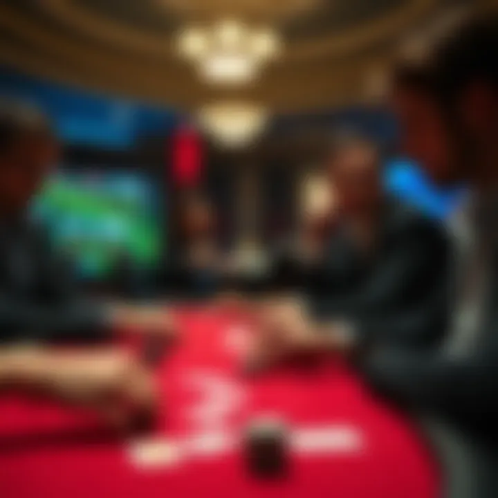 Players engaged in strategic poker gameplay