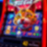 Fat Cat Slot Machine Interface Detailed view of the Fat Cat slot machine interface showcasing its vibrant graphics and symbols.