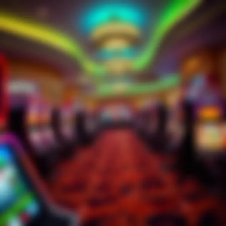 Vibrant gaming floor filled with various casino games