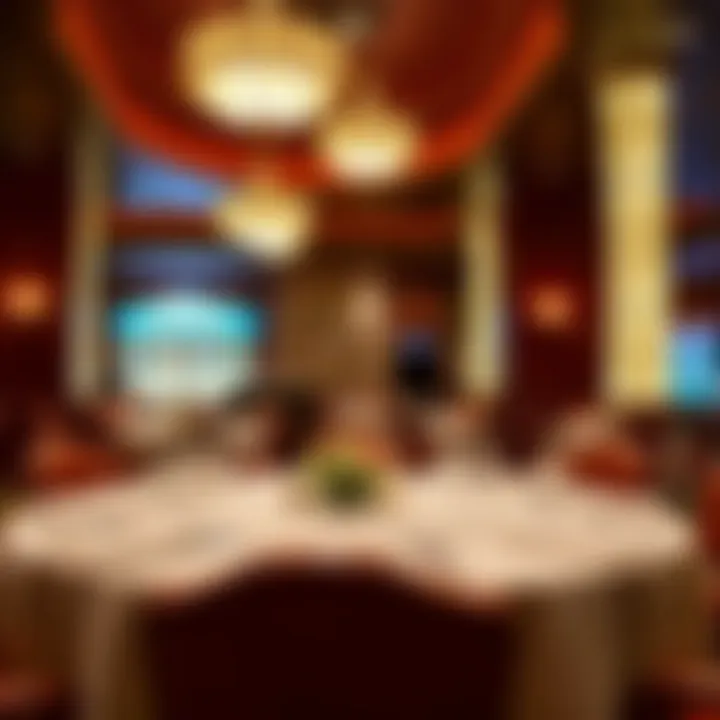 Upscale restaurant interior showcasing exquisite dining experience