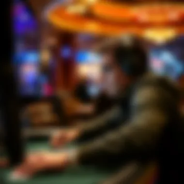 Engaging Online Poker Experience A close-up of a player engaged in an online poker game, highlighting the immersive experience