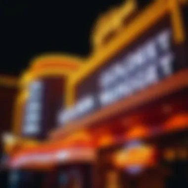 Exterior view of the Golden Nugget with neon lights
