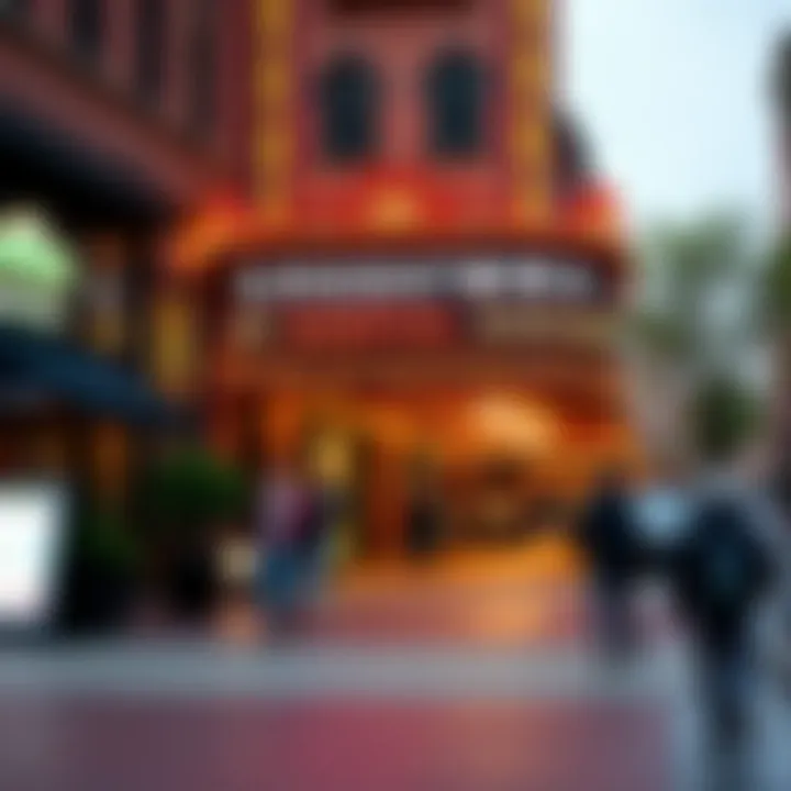 Lively Environment of Greektown Exterior view of Greektown highlighting its lively environment