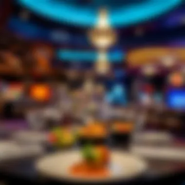 Gourmet dining area showcasing diverse culinary offerings