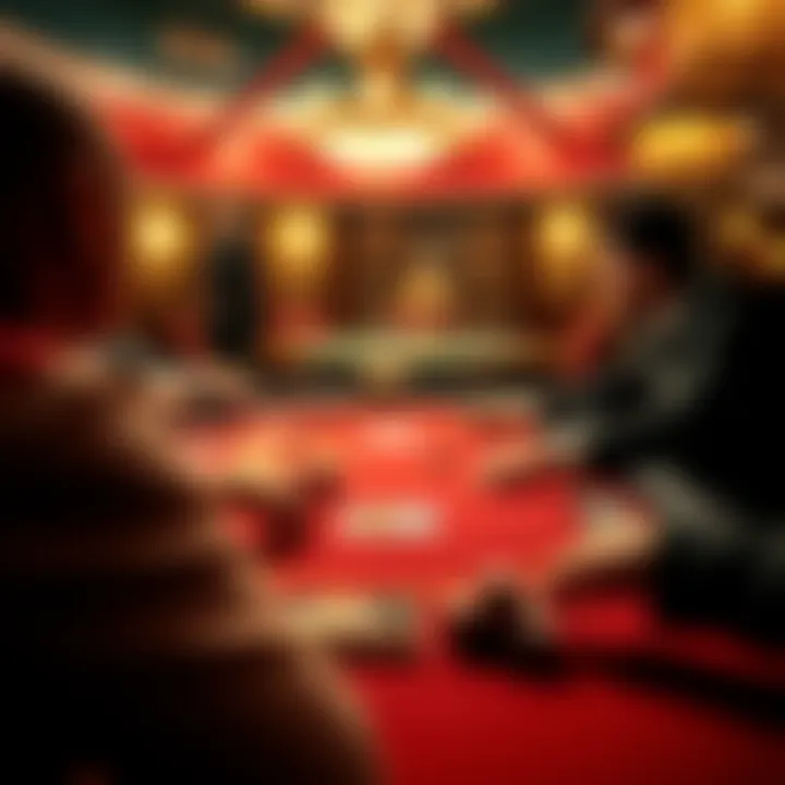 Dramatic moment in a high-stakes blackjack game