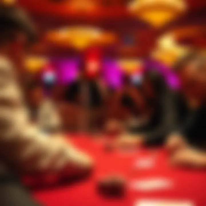 Intense poker game at a high-stakes table