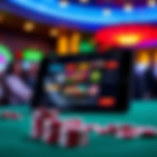 Modern Casino Experience on iOS A sleek iOS device displaying a vibrant casino application interface