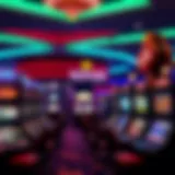 Konami's iconic gaming titles displayed in a vibrant Las Vegas casino