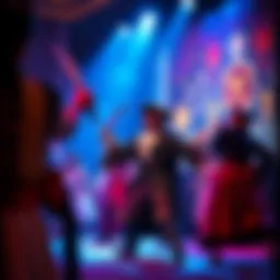 A stunning performance scene from the Las Vegas Pirate Show at Treasure Island, showcasing the vibrant costumes and theatrical elements.