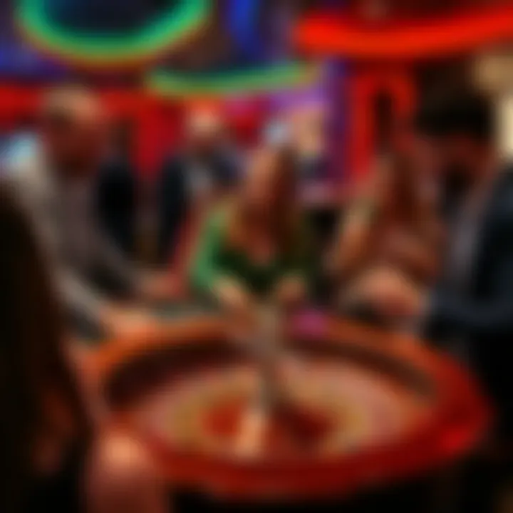 Group of friends enjoying a roulette game at a local casino