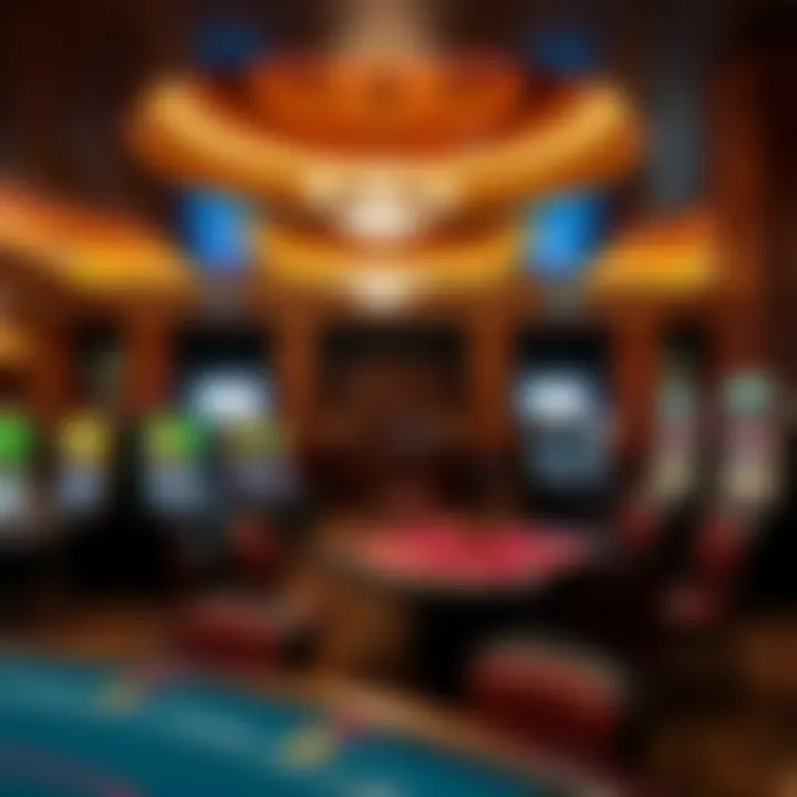 Elegant interior design of Lucky Buck Casino showcasing luxurious gaming areas