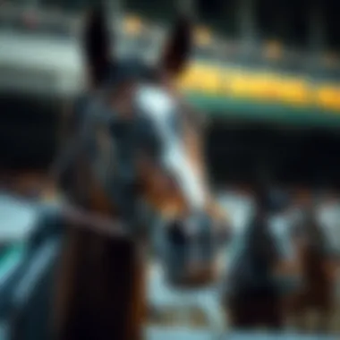 Thoroughbred Horse Ready to Race Close-up of a thoroughbred horse ready for racing