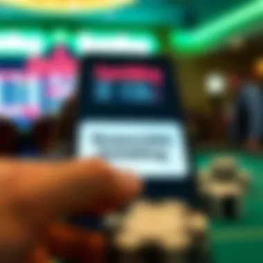 Promoting Responsible Gambling in Sports Betting Responsible gambling message displayed on a sports betting app