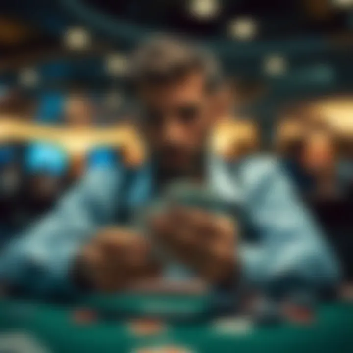 Practicing Card Counting An individual immersed in practicing card counting techniques