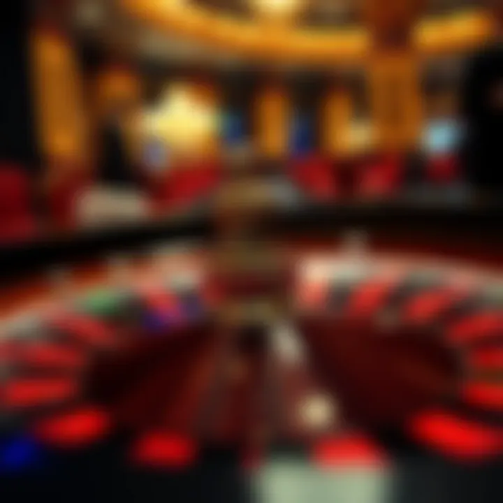 A roulette wheel spinning, symbolizing chance and strategy