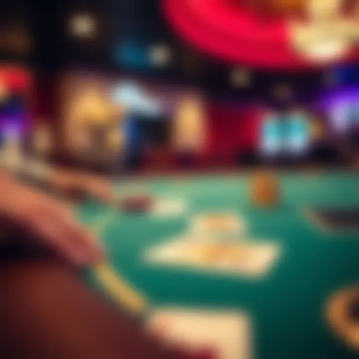 Diverse Game Options Available Close-up of a poker table with various game options displayed